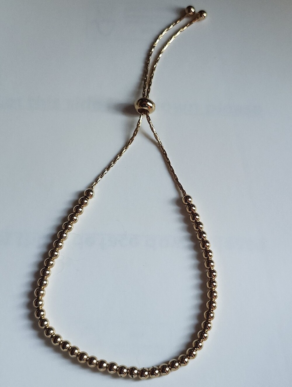 Sterling Forever Gold Plated Sterling Bead Slider Bracelet